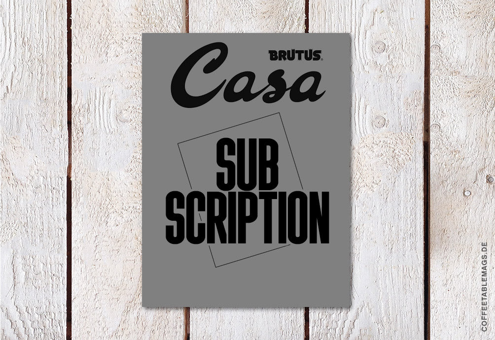 Casa Brutus Subscription – Cover