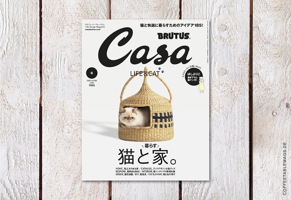 Casa Brutus – Number 266: Life & Cat (06/22) – Cover