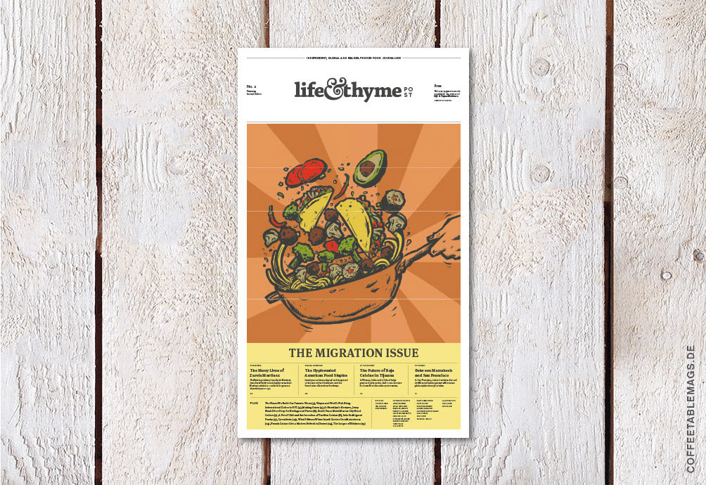 Life & Thyme Post – Issue 02: The Migrant Issue – Cover