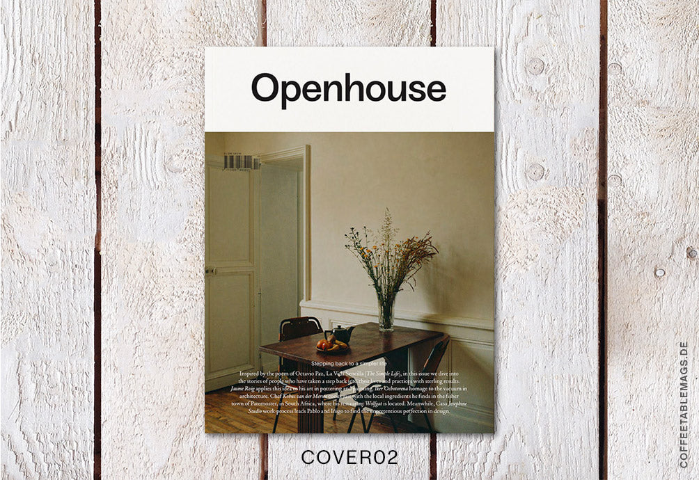 Openhouse Magazine – Issue 18: Stepping back to a simpler life – Cover 02